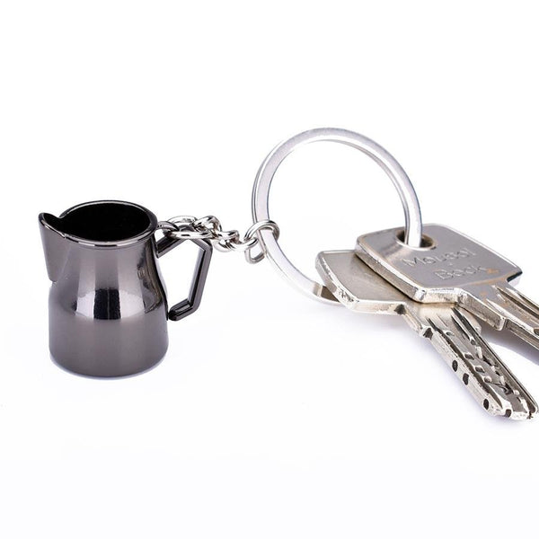Keychain Milk Pitcher Black - ROFFEE COFFEE
