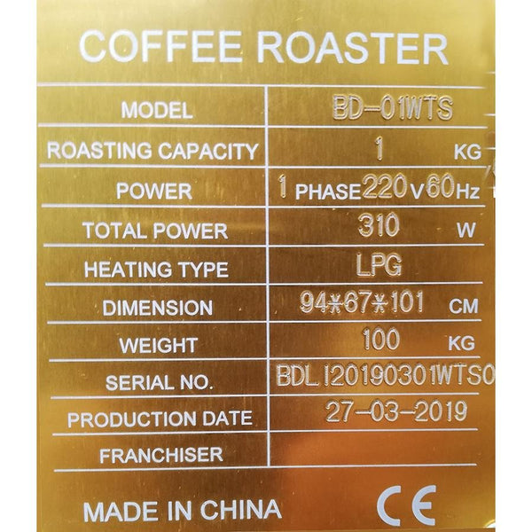 Röster 1,0 - 1,5 kg - ROFFEE COFFEE